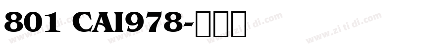 801 CAI978字体转换